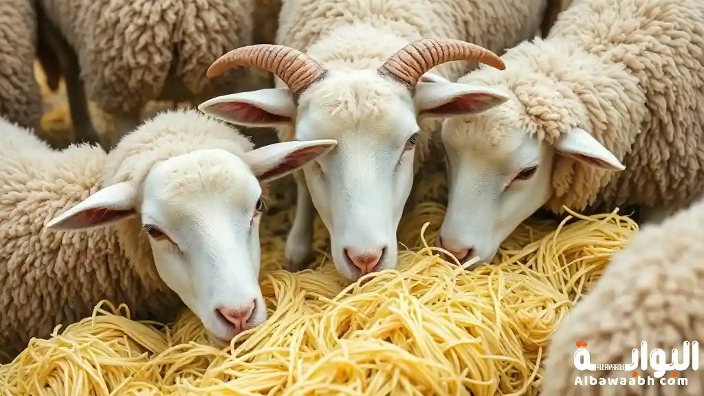 العلف للأغنام والإبل