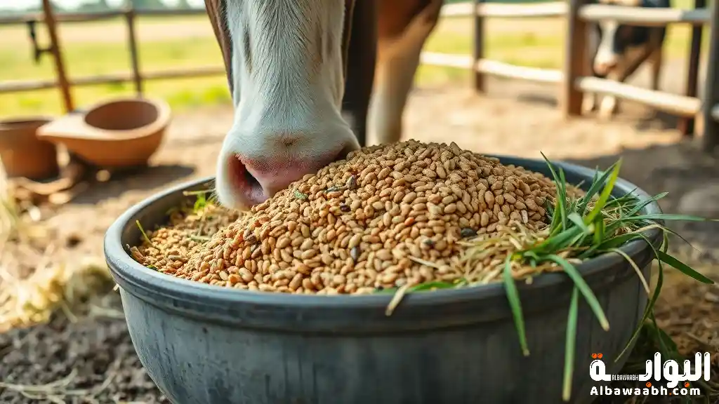 العلف التي تحتاجها البقرة