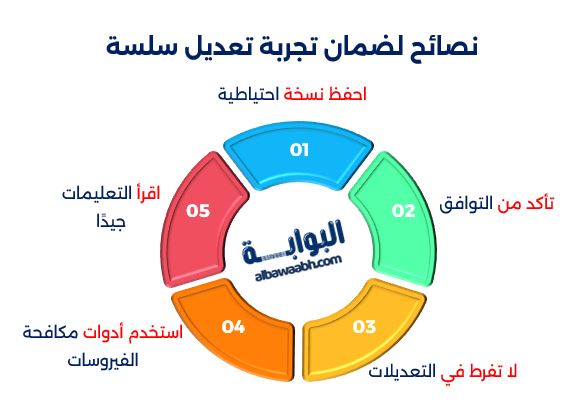 نصائح لضمان تجربة تعديل سلسة