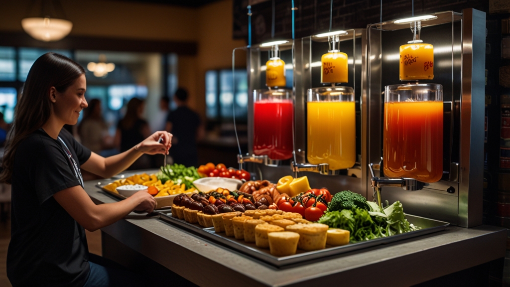 محطات تفاعلية للطعام والشراب