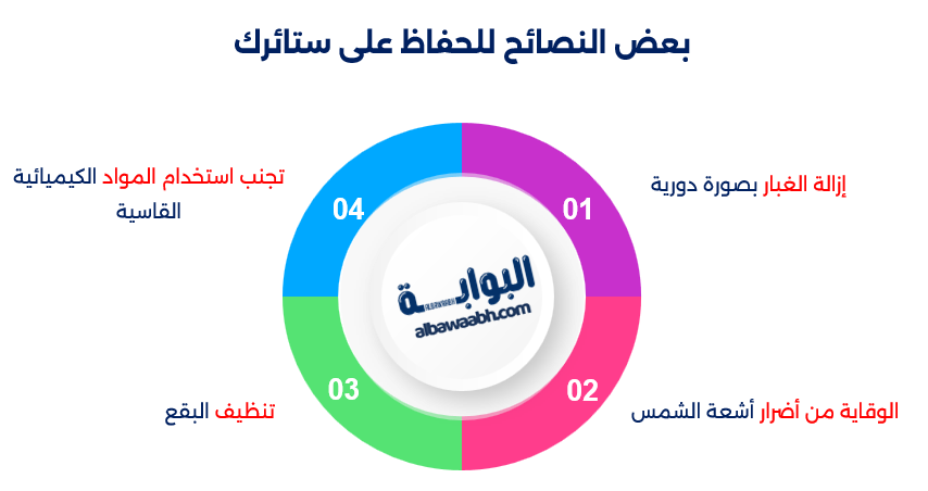 تنظيف الستائر بدون فكها