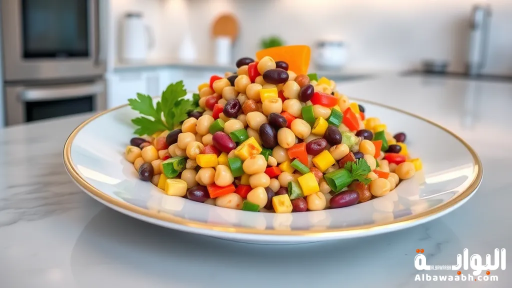 سلطة البقوليات المشكلة