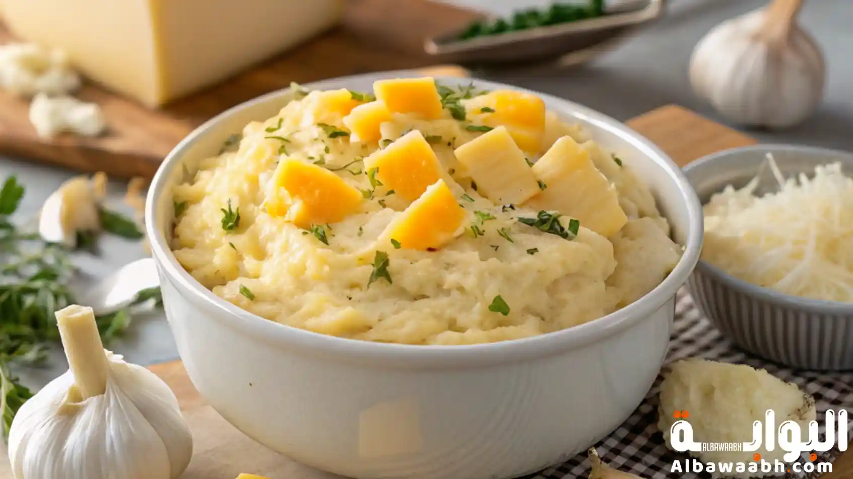 بطاطا بوريه بالثوم