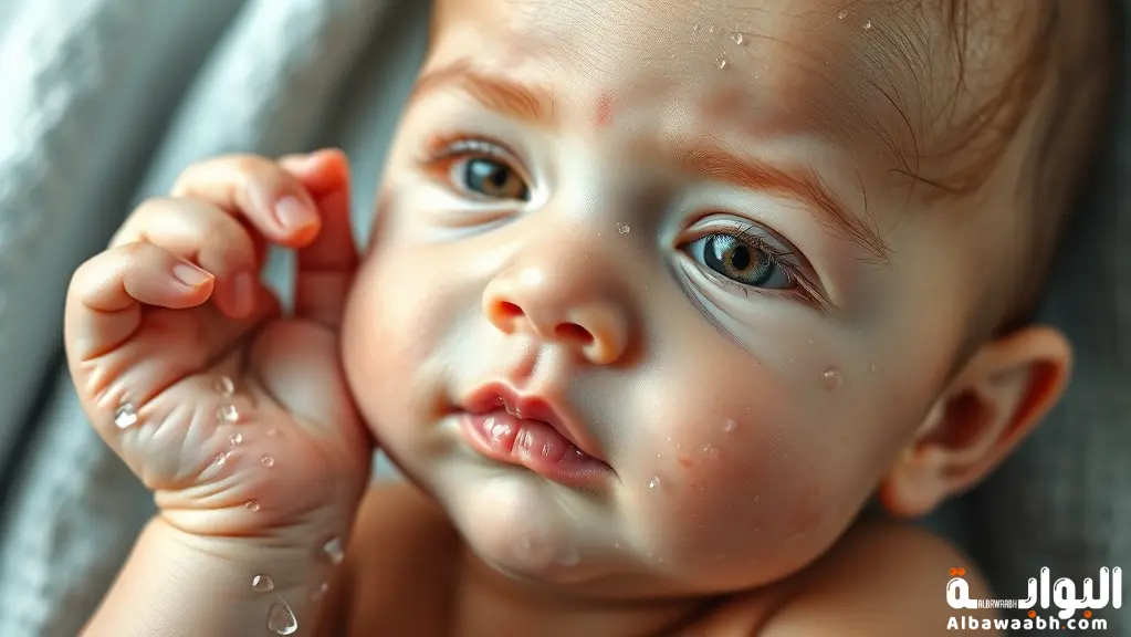 العناية بجلد الطفل الجاف