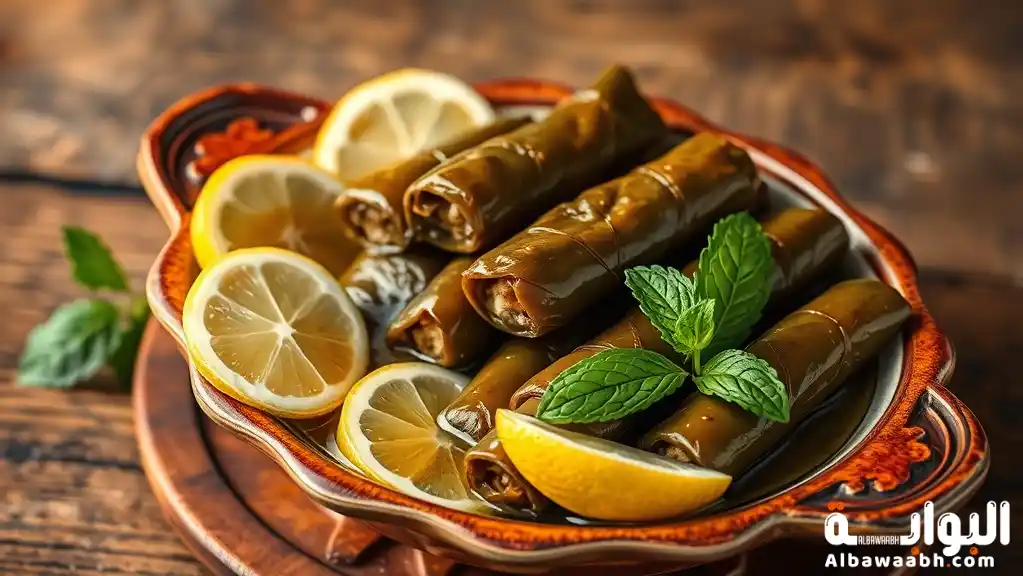 ورق عنب بالزيت ودبس الرمان: وصفة لبنانية نباتية