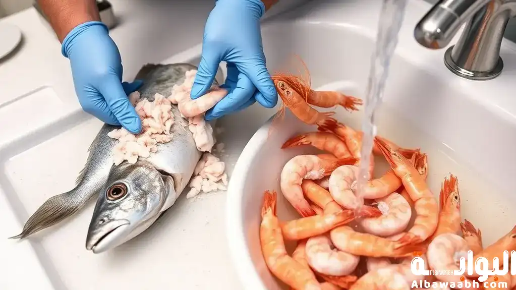 طريقة تنظيف الأسماك والروبيان