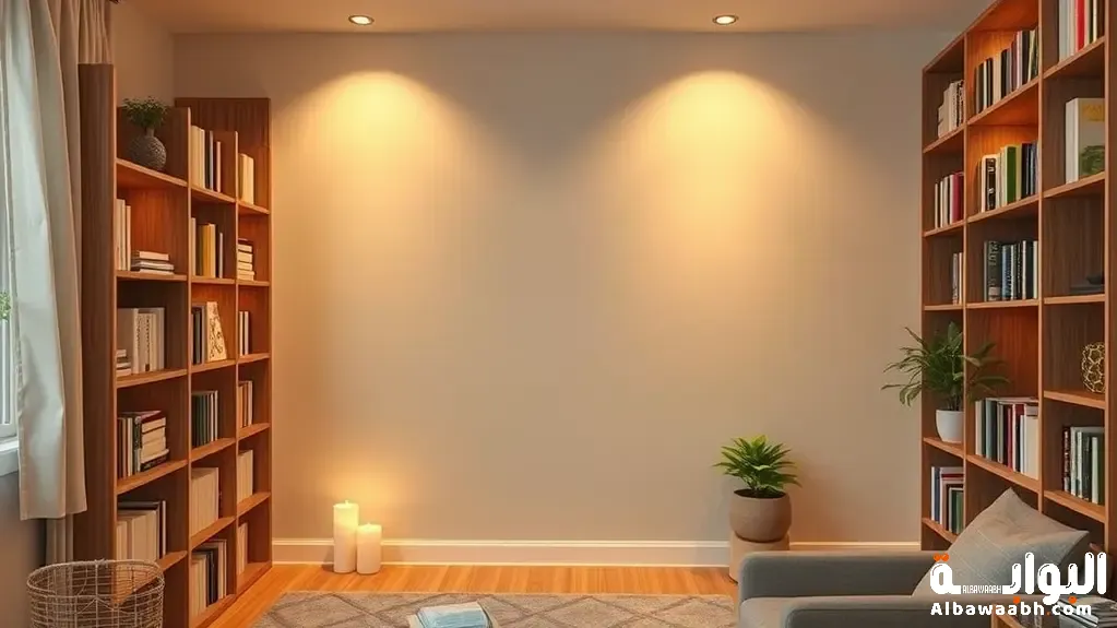 مكتبة منزلية بسيطة