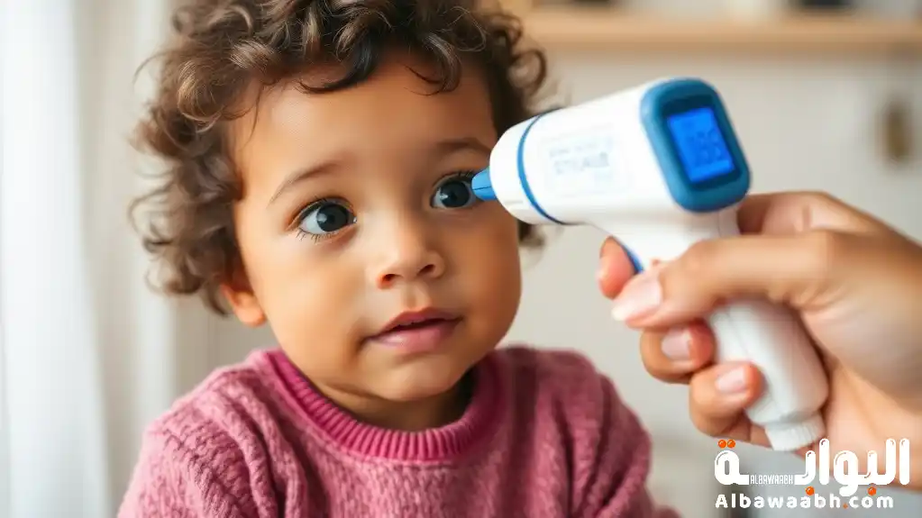 مراقبة حرارة الطفل