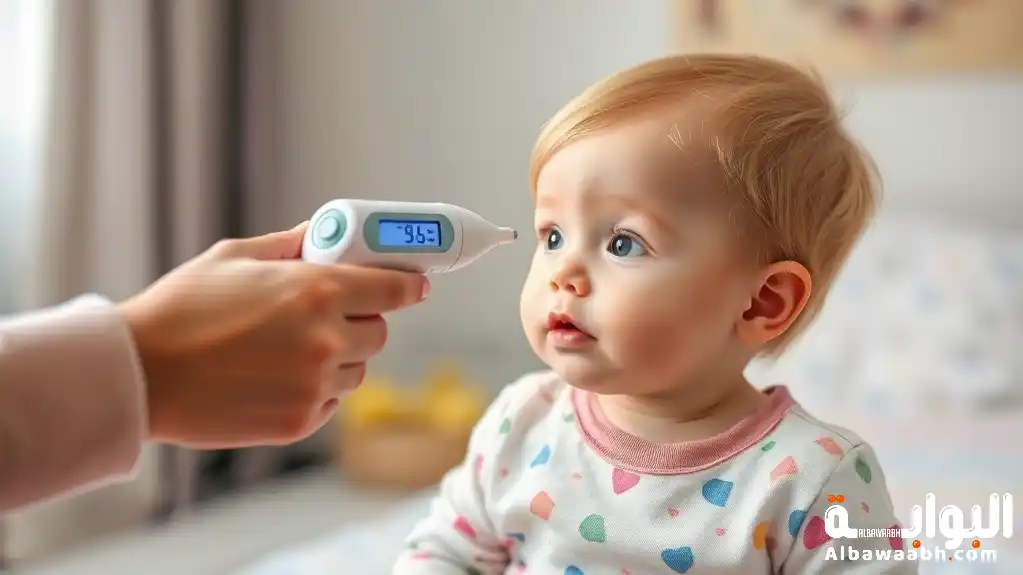 مراقبة حرارة الطفل 