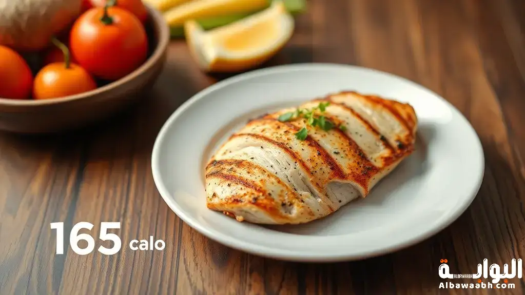 السعرات الحرارية في صدور الدجاج
