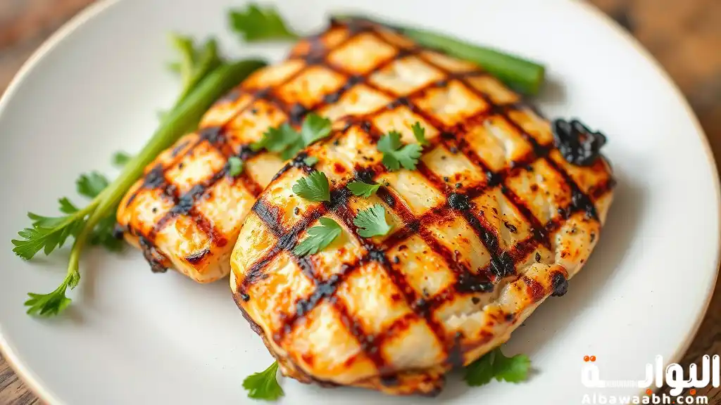 صدور دجاج مشوية دايت