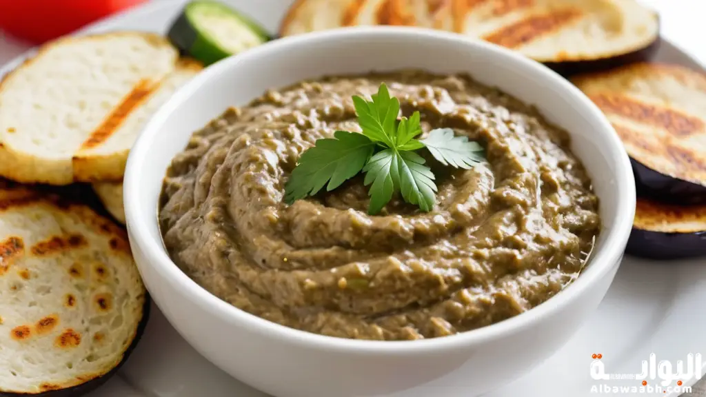 طريقة عمل متبل باذنجان مشوي وبابا غنوج