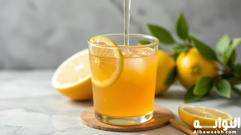 العسل مع الماء البارد