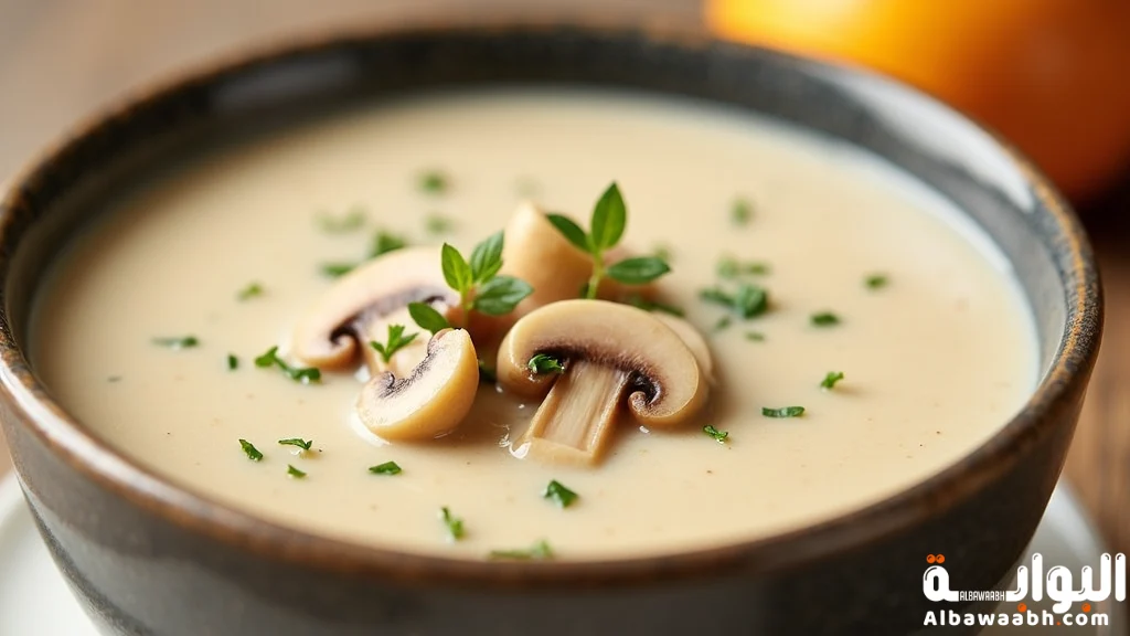 شوربة الفطر بالكريمة: نكهة غنية وسهلة التحضير