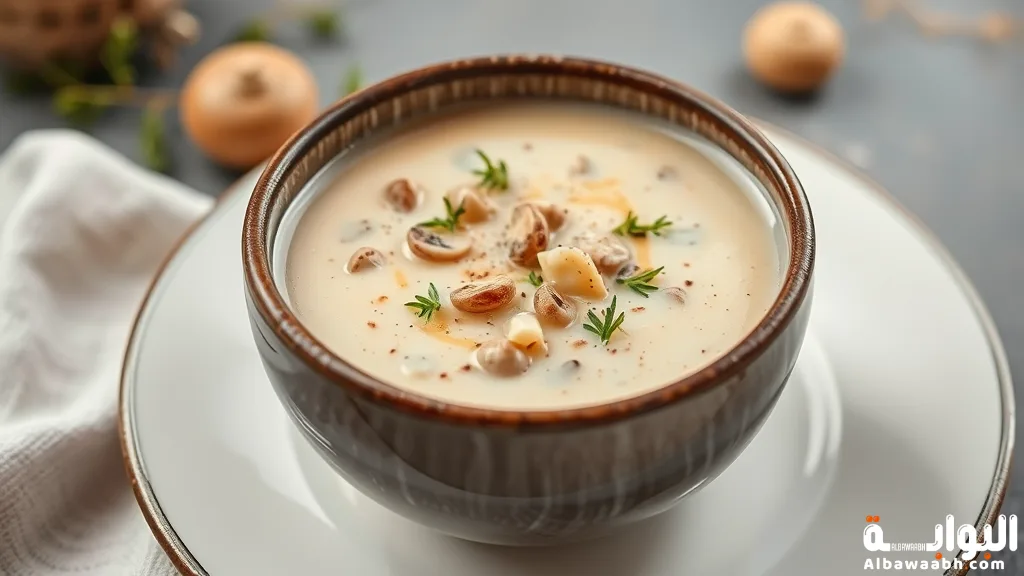 شوربة الفطر بالكريمة