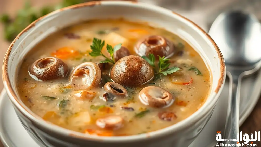 شوربة الفطر بالكريمة