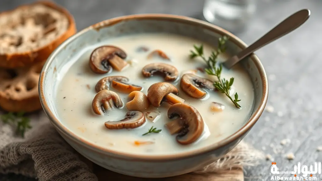 شوربة الفطر بالكريمة
