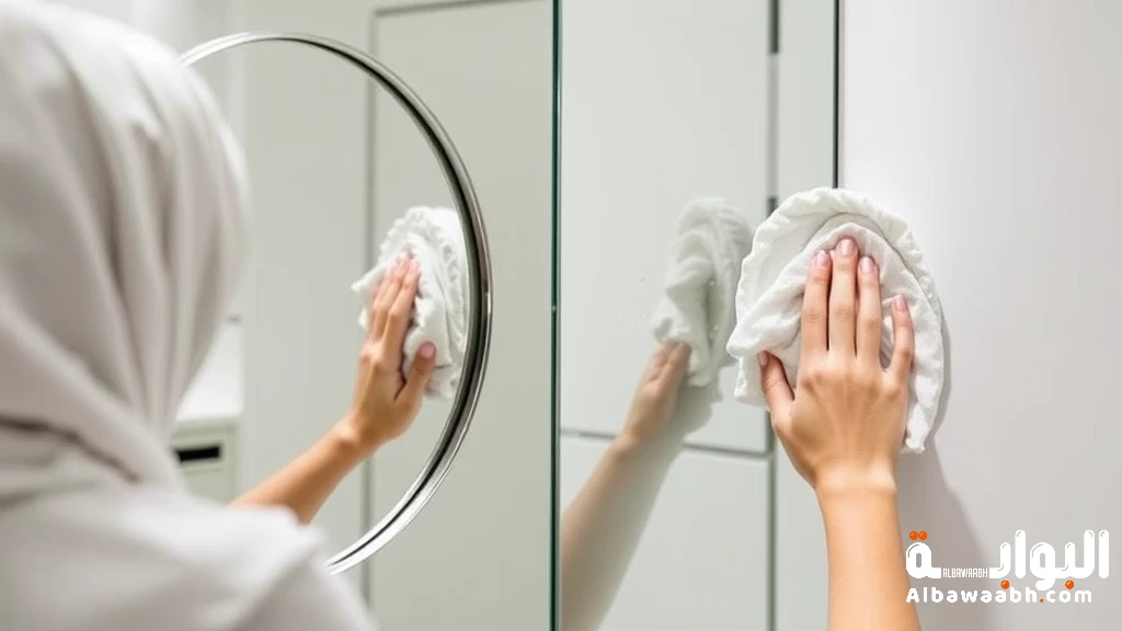 تنظيف المرايا