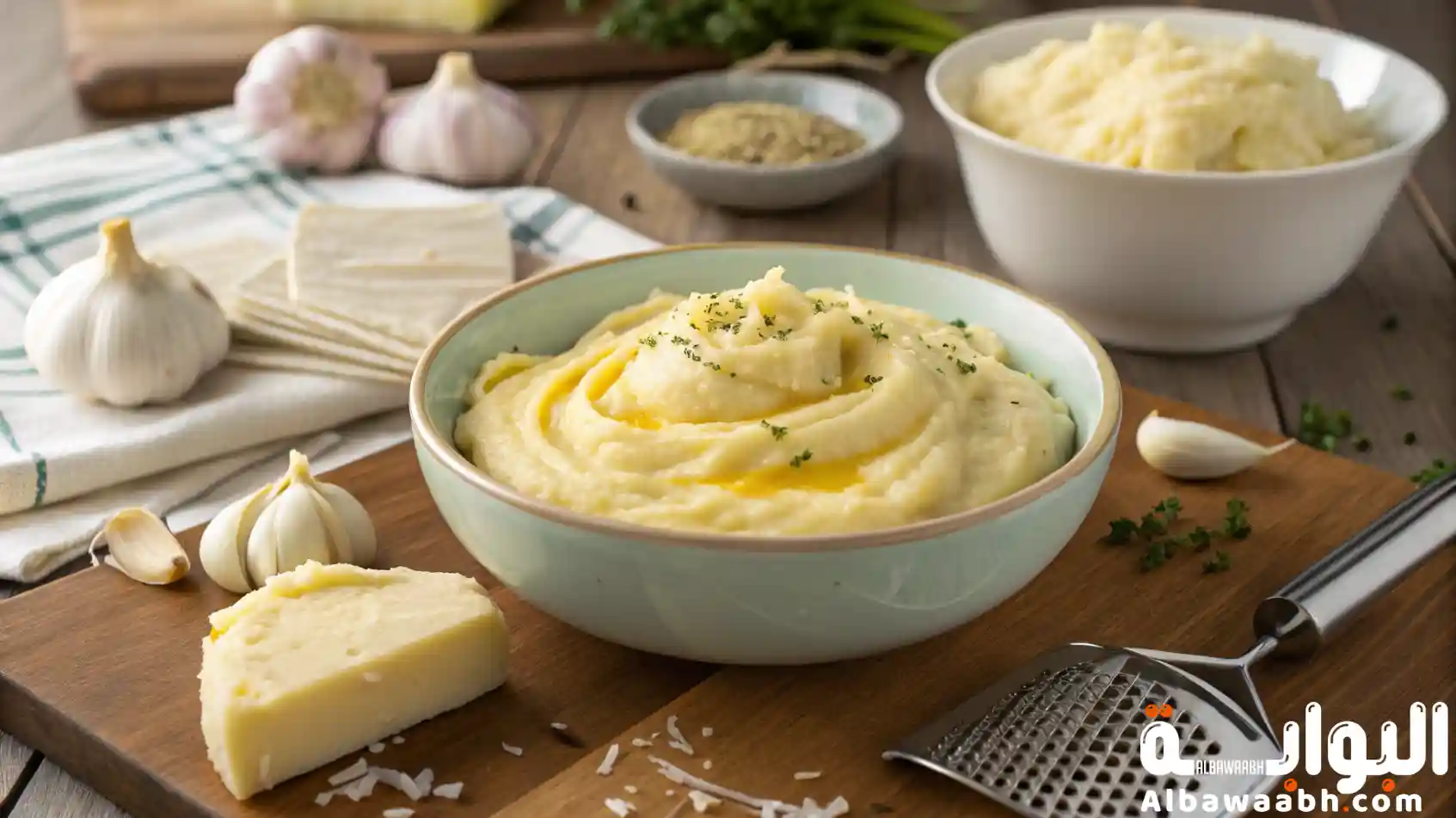 بطاطا بوريه بالثوم