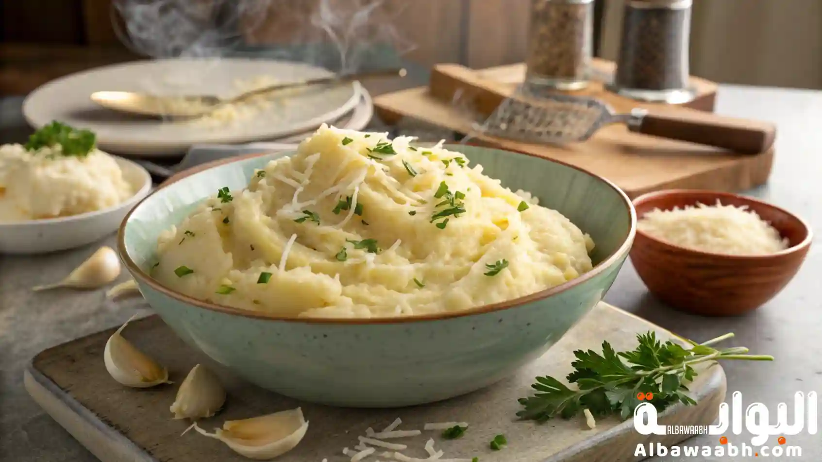 بطاطا بوريه بالثوم