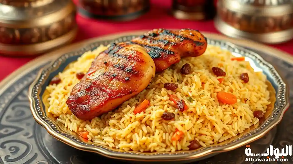 طريقة عمل رز بخاري بالدجاج زي المطاعم
