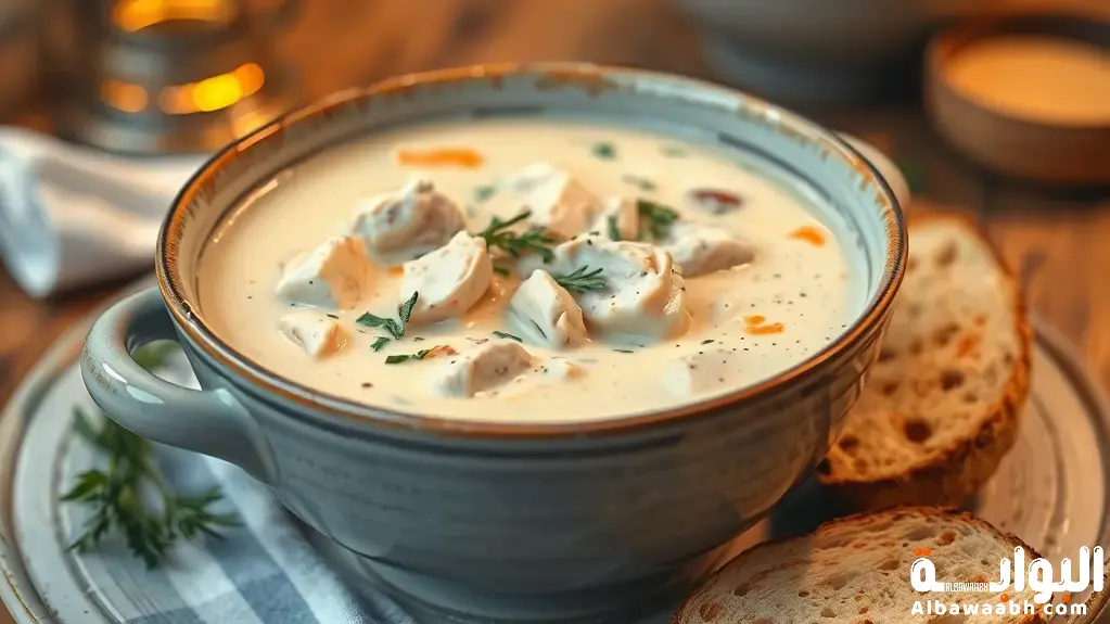 شوربة كريمة الدجاج