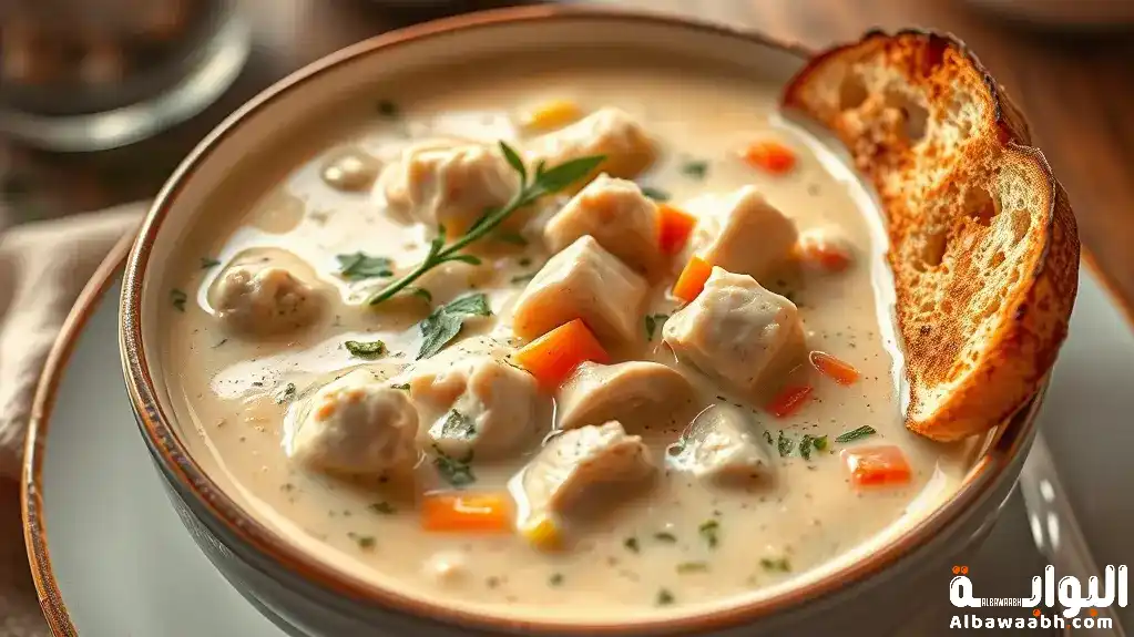 شوربة كريمة الدجاج