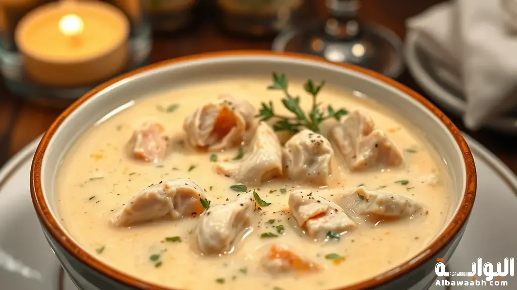 شوربة كريمة الدجاج