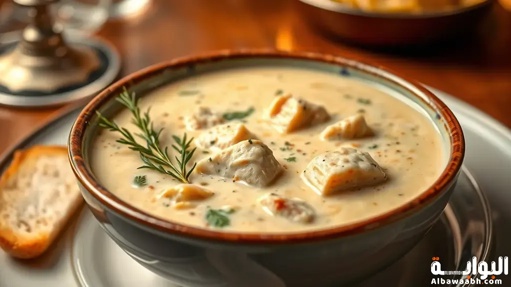 شوربة كريمة الدجاج