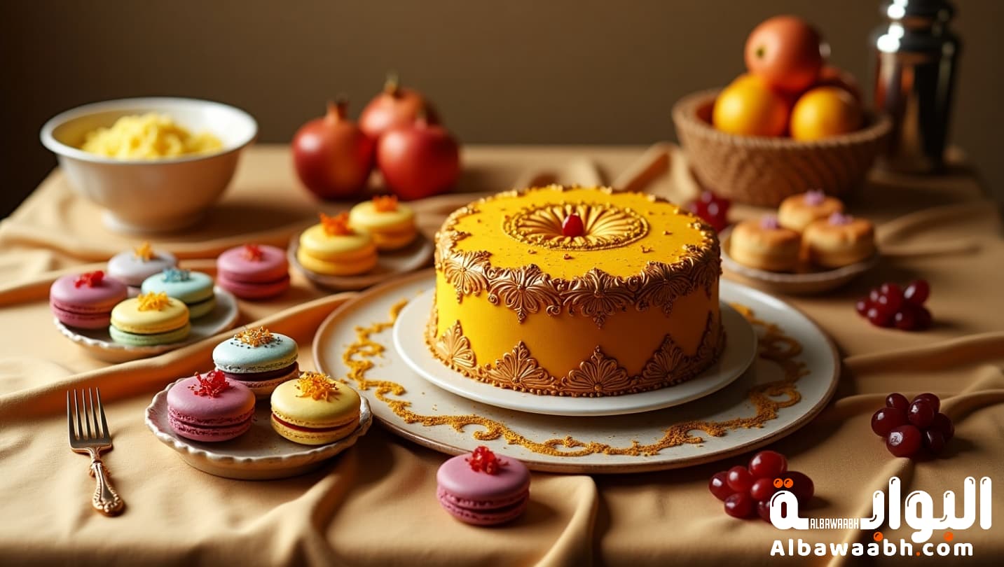كيكة الزعفران: نكهة عربية فاخرة تذوب في الفم