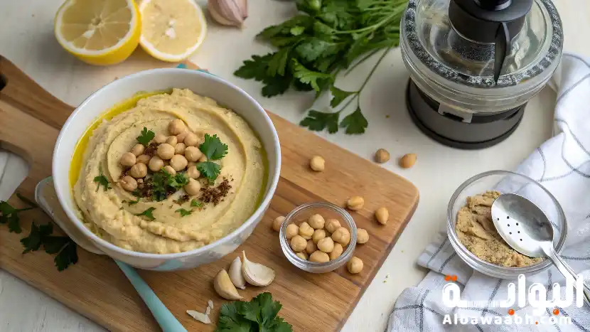 حمص بالطحينة