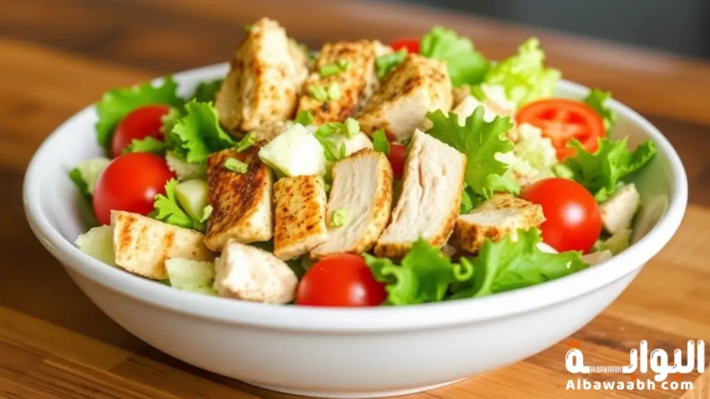 سلطة السيزر بالدجاج
