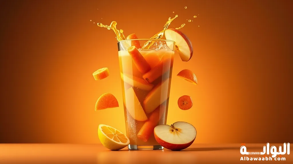 عصير جزر وتفاح