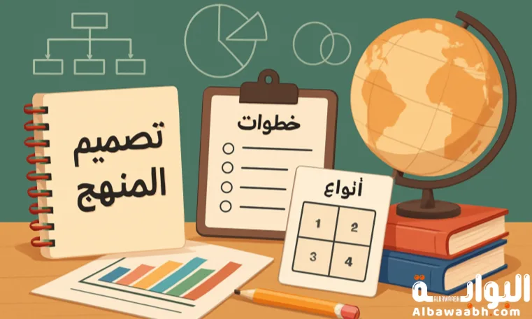 مفهوم تصميم المنهج: خطوات بنائه، أنواعه، وتصاميم المناهج الأربعة