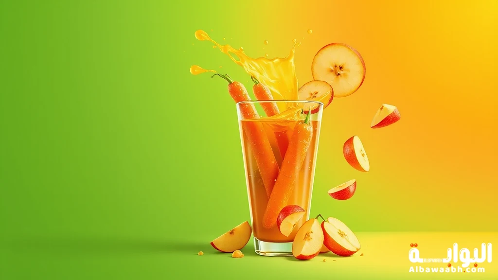عصير جزر وتفاح