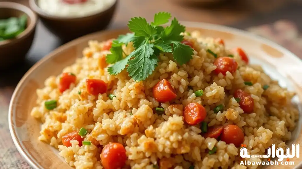 طريقة عمل المجدرة الشامية بالبرغل أو الرز