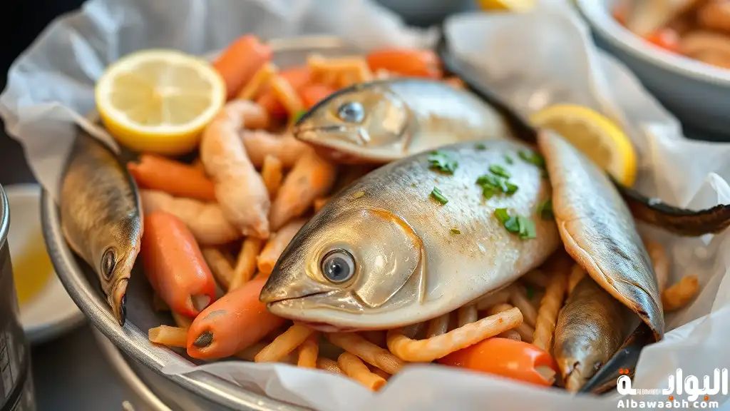 الفرق بين المأكولات البحرية والأسماك