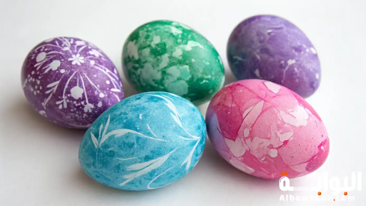 تلوين البيض بألوان طبيعية