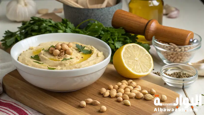 حمص بالطحينة