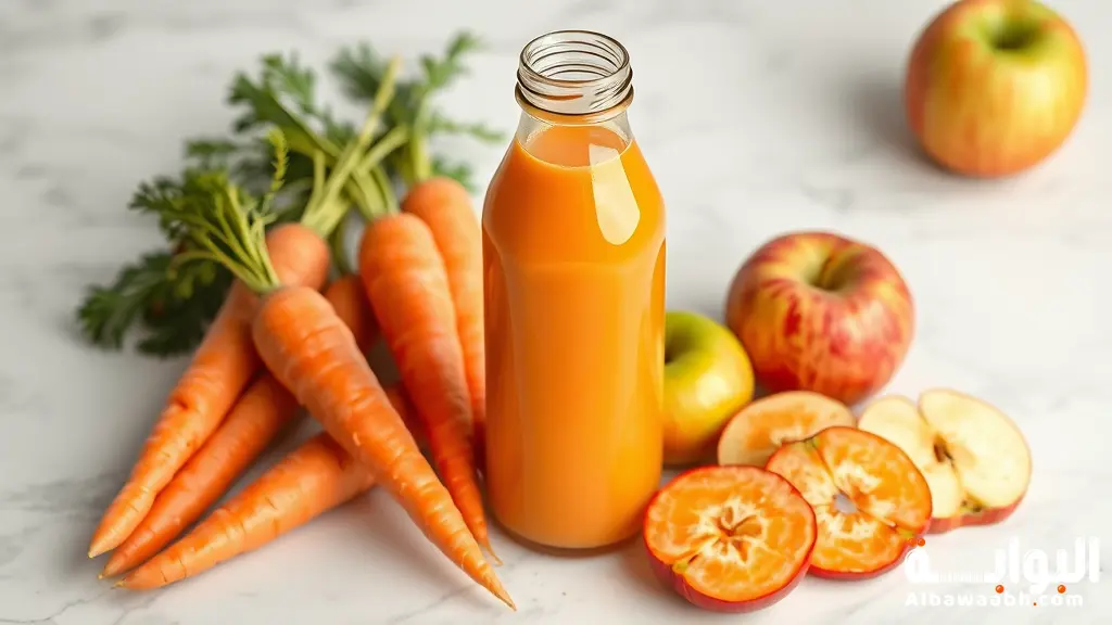 عصير جزر وتفاح