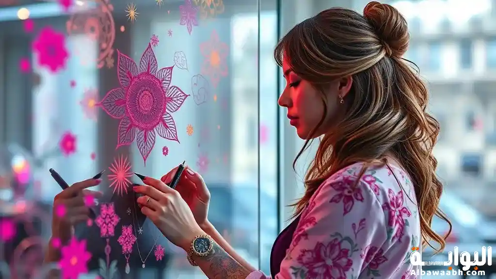 الرسم على الزجاج