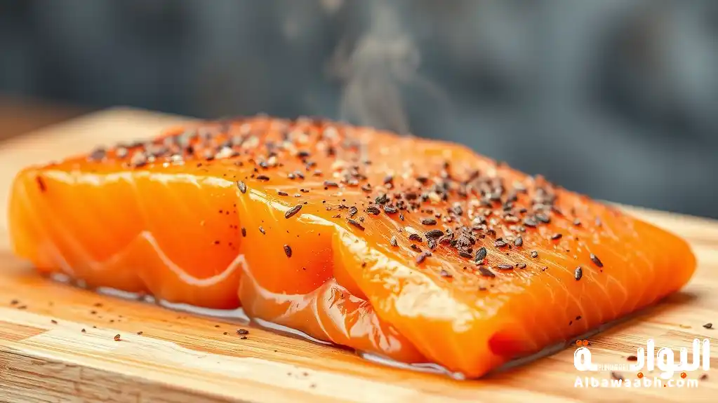 لفائف السلمون المدخن