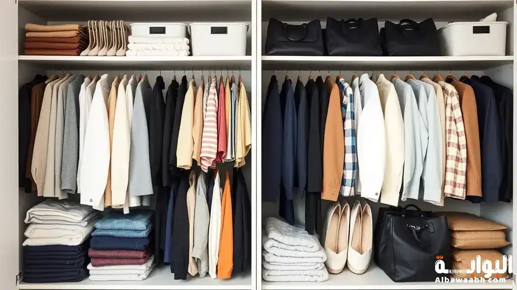 ترتيب خزانة الملابس