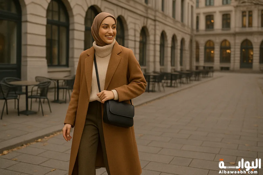 تنسيقات شتوية للمحجبات: دفء وأناقة بمظهر عصري