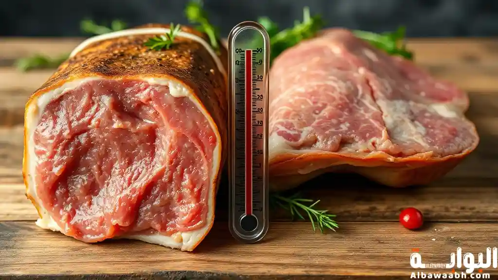 درجة الحرارة بين أنواع اللحوم