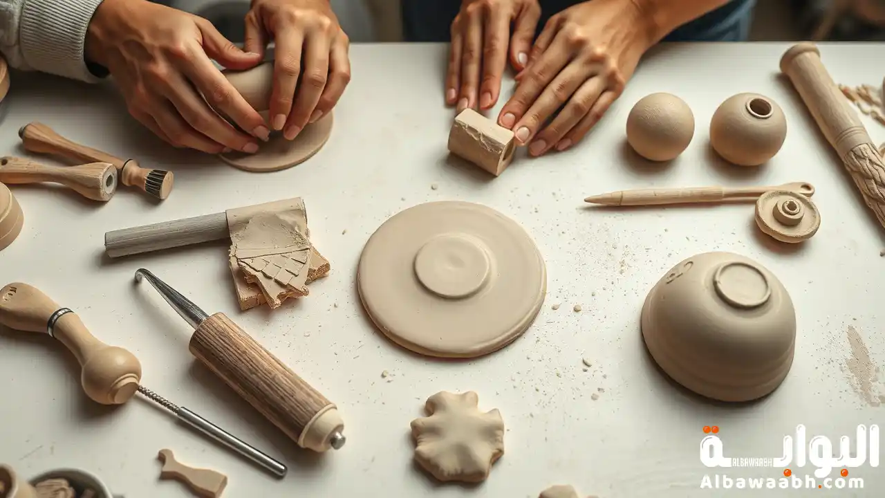 صنع أشكال من الصلصال