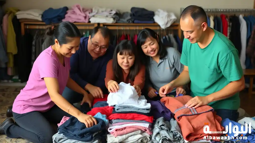 طريقة تنظيم خزانة الأسرة