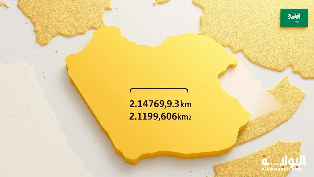 كم مساحة السعودية