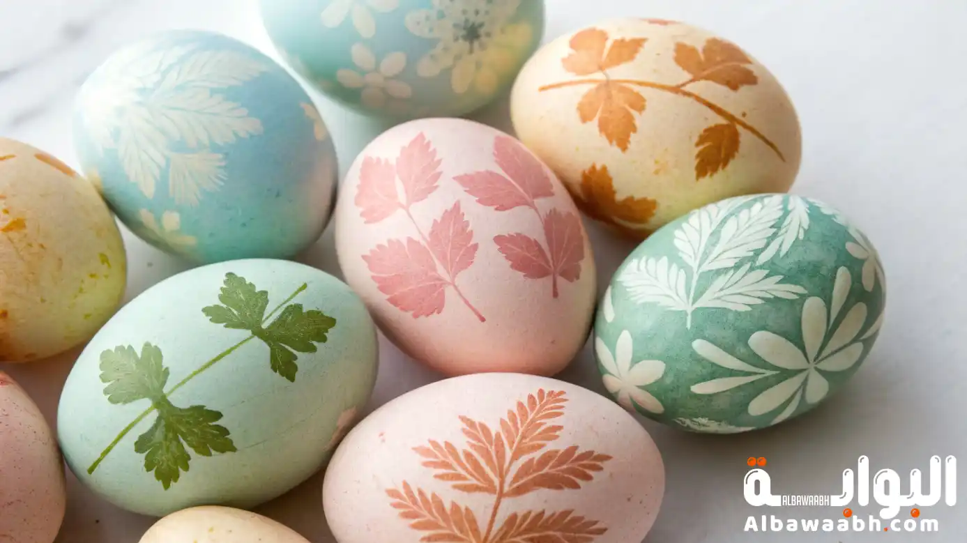 تلوين البيض بألوان طبيعية