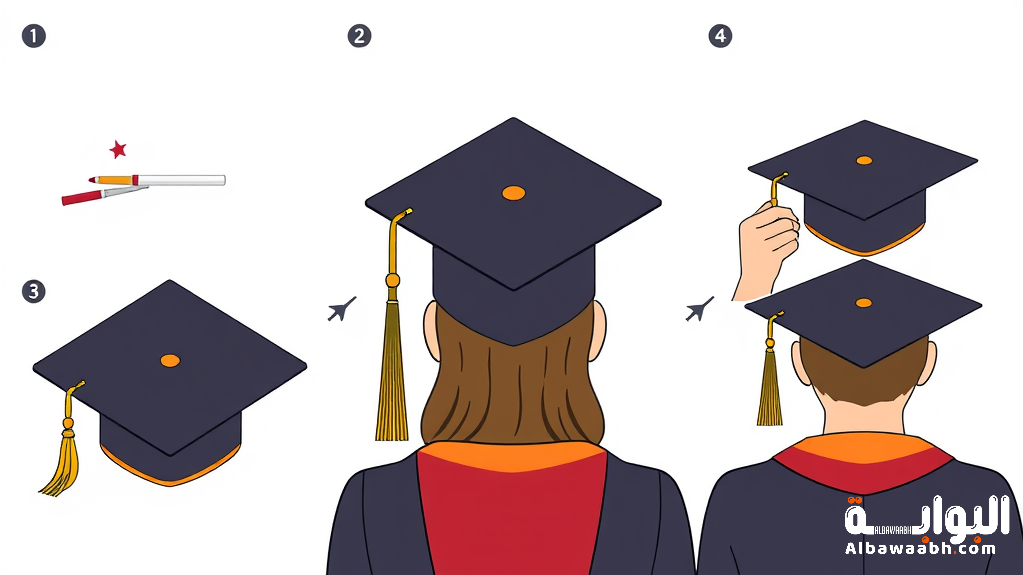 طريقة عمل قبعة التخرج